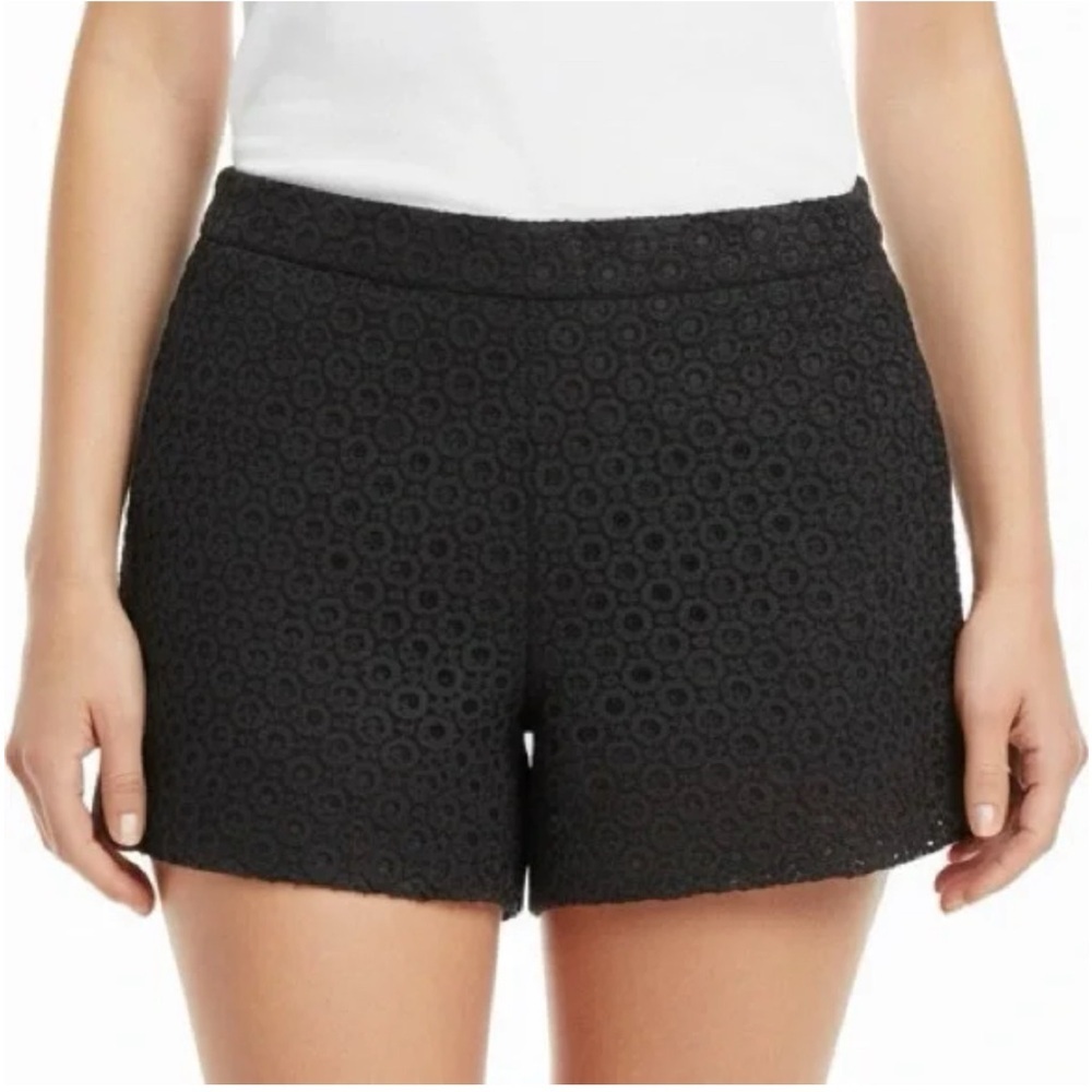 Banana Republic Black Lace Eyelet Dressy Shorts Cotton Shorts 6 NWT